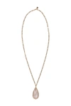 LAUNDRY BY SHELLI SEGAL GOLD-TONE TEARDROP PENDANT NECKLACE,656514689691