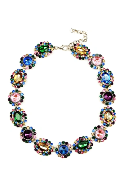 Eye Candy Los Angeles Color Collar Necklace In Silver