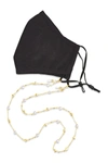 Sterling Forever Gold Plated Dainty Stationed Hearts Face Mask Chain In Gold