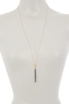 ARGENTO VIVO 18K GOLD PLATED STERLING SILVER LINEAR TUBE PENDANT NECKLACE,655789025777