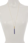 ARGENTO VIVO 18K GOLD PLATED STERLING SILVER LINEAR TUBE PENDANT NECKLACE,655789025760