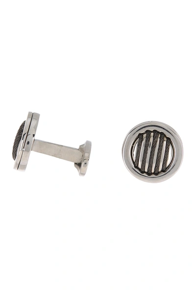 Alor Stainless Steel Cable Round Cuff Links