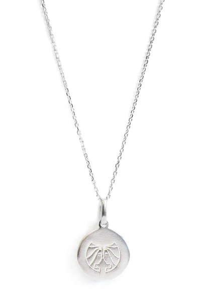 Anzie Sterling Silver Gemini Zodiac Pendant Necklace