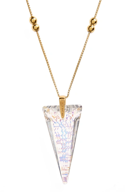 Alex And Ani Swarovski Crystal Infusion Pendant Necklace In Gold