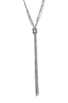 14th & Union Multi Strand Knotted Y-necklace In Rhodium