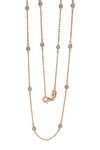 Suzy Levian 14k Rose Gold Diamond Layering Necklace In Rose