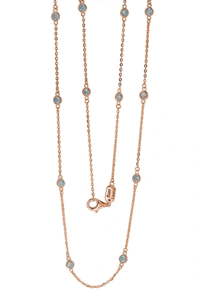 Suzy Levian 14k Rose Gold Diamond Layering Necklace