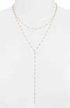 ARGENTO VIVO 18K GOLD PLATED STERLING SILVER ENAMEL BEAD LAYER Y-NECKLACE,655789027726