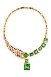 Eye Candy Los Angeles Leopard Crystal Necklace In Multi Color