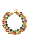 Eye Candy Los Angeles Clementine Multicolored Enamel Chunky Collar Necklace In Multi Color