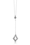LOIS HILL STERLING SILVER SCROLL LARIAT PENDANT NECKLACE,651799410640