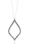 LOIS HILL STERLING SILVER SCROLL OPEN BULB PENDANT NECKLACE,651799410503