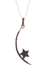 ADORNIA STERLING SILVER ORION BLACK SPINEL PENDANT NECKLACE,816819020111