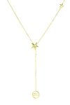 ADORNIA 14K YELLOW GOLD PLATED STERLING SILVER ZODIAC PENDANT LARIAT NECKLACE,705377773426