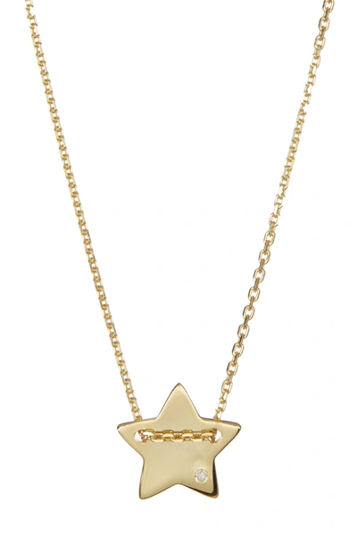 Adornia 14k Over Silver Diamond Necklace In Yellow