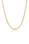 ADORNIA WATER RESISTANT CUBAN LINK CHAIN NECKLACE,731199496915