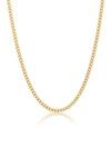 Adornia 14k Gold Vermeil 3mm Cuban Link Chain In Yellow