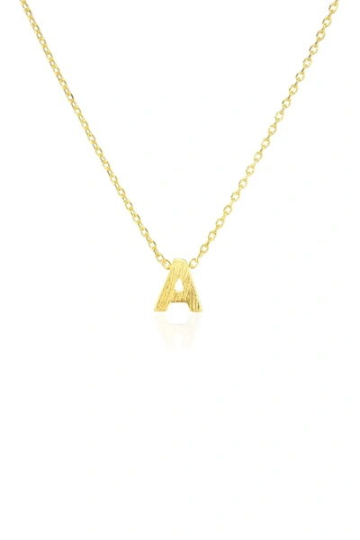 Melinda Maria A-z Block Letter Pendant Necklace In Gold