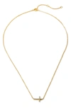 AJOA SIDE CROSS NECK GOLD PLATED,664293496676