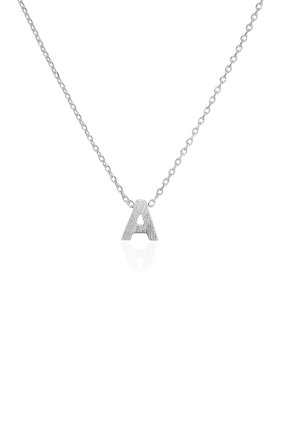 Melinda Maria A-z Block Letter Pendant Necklace In Silver