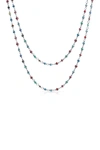 Bling Jewelry Sterling Silver Evil Eye Long Strand Wrap Layer Chain Necklace