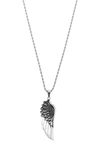 EYE CANDY LOS ANGELES ANGEL WING STAINLESS PENDANT NECKLACE,842073134998