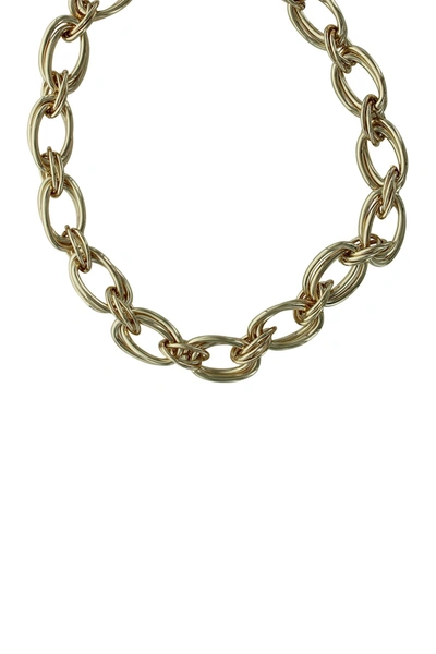 Olivia Welles Della Chain Link Collar Necklace In Gold