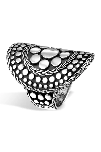 John Hardy Dot Silver Curved Ring In Nocolor