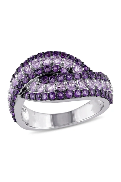 Delmar Two-tone Amethyst Ring In Purple