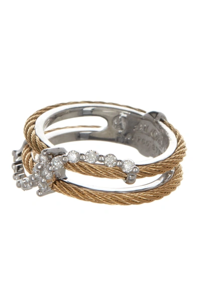 Alor 18k White Gold & Cable Diamond Ring In 18 Kt Wg