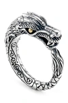 Samuel B Jewelry Sterling Silver Dragon Ring In Silver Gold