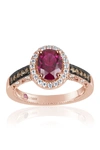 SUZY LEVIAN SUZY LEVIAN PINK RHODIUM PLATED STERLING SILVER LIVELY CZ RING,636225468723
