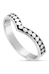 Samuel B Jewelry Sterling Silver Dot Design Arrow Ring In Silver