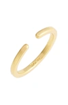 ARGENTO VIVO 18K GOLD PLATED STERLING SILVER OPEN BAND RING,655789287748