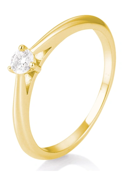 Breuning 14k Yellow Gold Diamond Solitaire Ring
