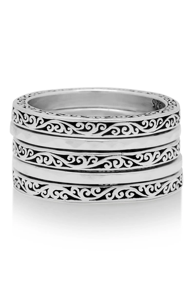 Lois Hill Sterling Silver 5 Stack Scroll Ring