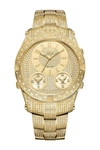 Jbw Men's Jet Setter Iii Diamond (1 Ct.t.w.) 18k Gold Plated Stainless Steel Watch In Gold