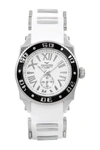 Aquaswiss Unisex Swissport G Sporty Silicone Strap Watch In White