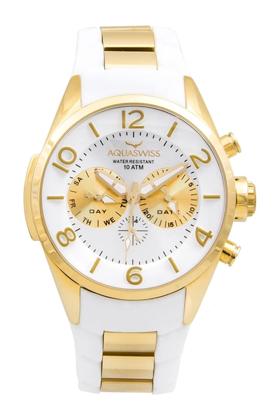 Aquaswiss Unisex Trax 5h Watch In White/gold