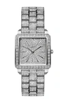 Jbw Women's Cristal Silver-tone Stainless Steel Watch, 28mm In Silver