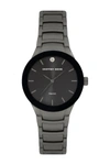 Geoffrey Beene Modern Diamond Bracelet Watch, 41mm In Gunmetal