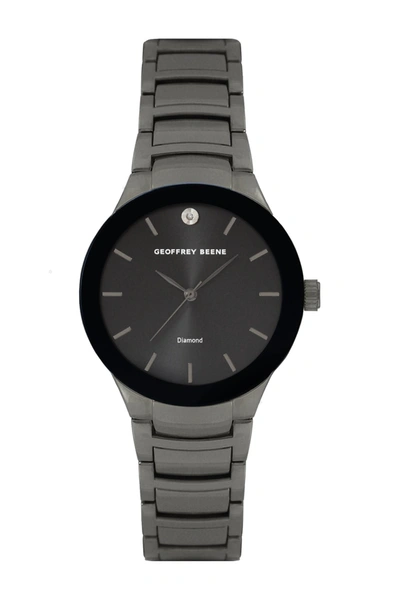 Geoffrey Beene Modern Diamond Bracelet Watch, 41mm In Gunmetal