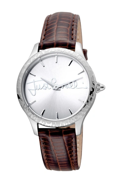 Just Cavalli Plisse Quartz Watch, 34mm In Brown