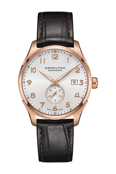 Hamilton Men's Jazzmaster Maestro Croc Embossed Leather Strap Automatic Watch