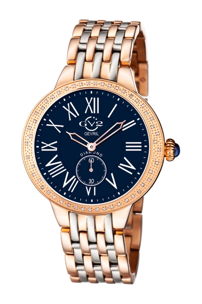 Gevril Women's Astor Swiss Diamond Watch In Two Toned Ss Iprg