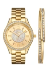 Jbw Mondrian Diamond Bracelet Watch & Bangle Set, 37mm In Gold