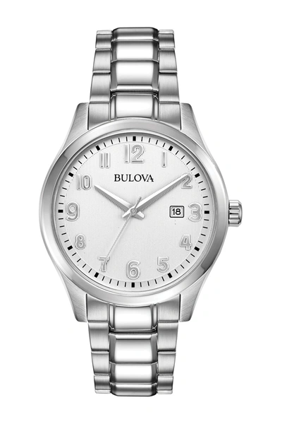 Bulova Quartz Bracelet Watch, 41mm In Silver-tone