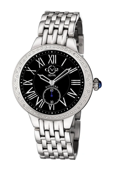 Gevril Astor Swiss Diamond Watch, 40mm In Silver