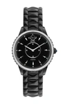 Gevril Siena Diamond Swiss Quartz Bracelet Watch, 38mm In Black