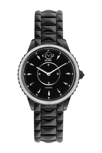 Gevril Siena Diamond Swiss Quartz Bracelet Watch, 38mm In Blue